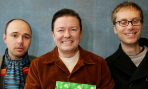 Ricky+Gervais+Steven+Merchant+and+Karl+Pilkington+KarlPilkingtonStephenM0011